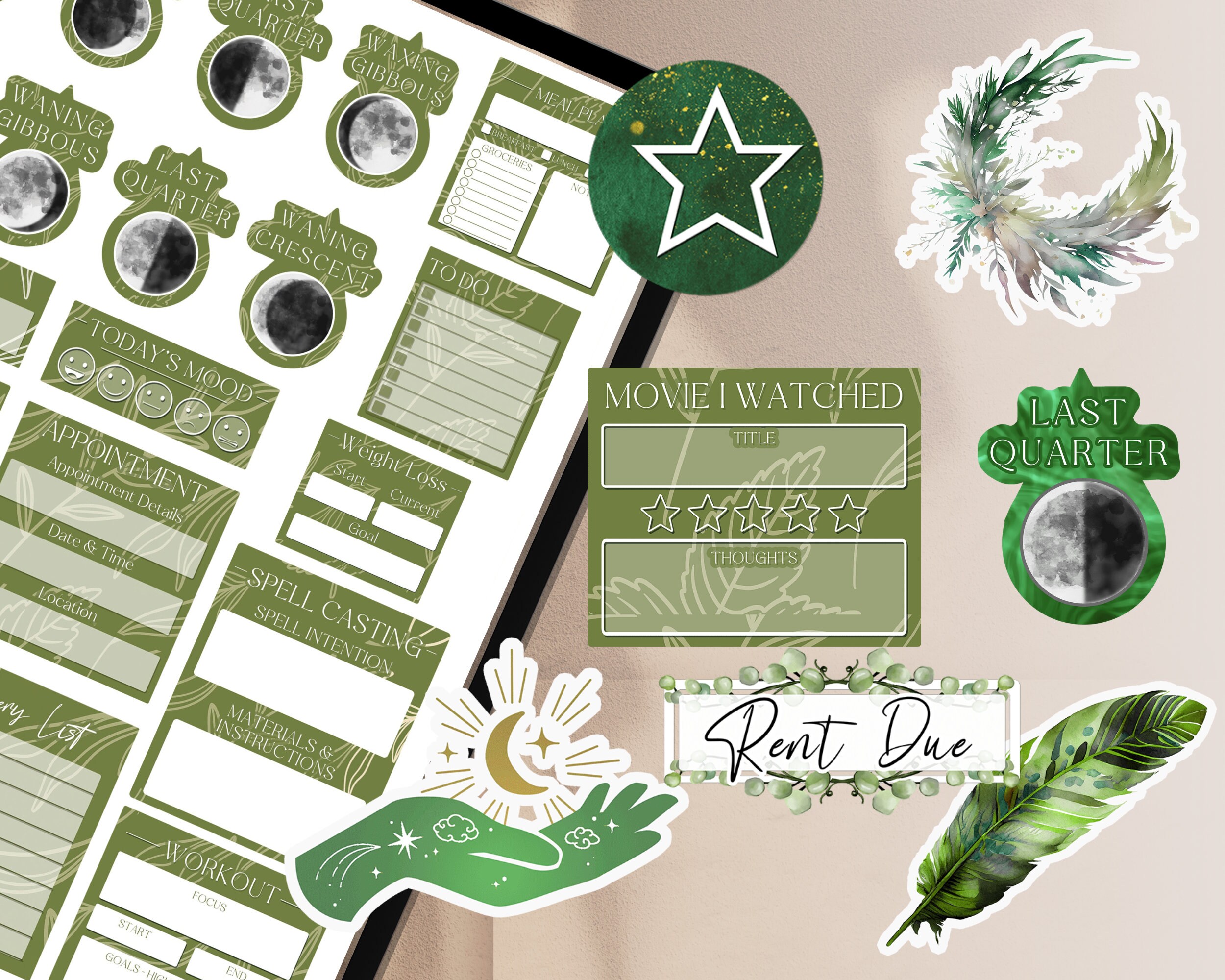 Ultimate Witchy Digital Sticker Bundle for Goodnotes 1800 Etsy