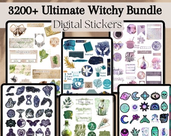 Ultimate Witchy Digital Sticker Bundle for GoodNotes | 3200+ Witch Aesthetic GoodNotes Planner Digital Stickers, Digital Sticker Book
