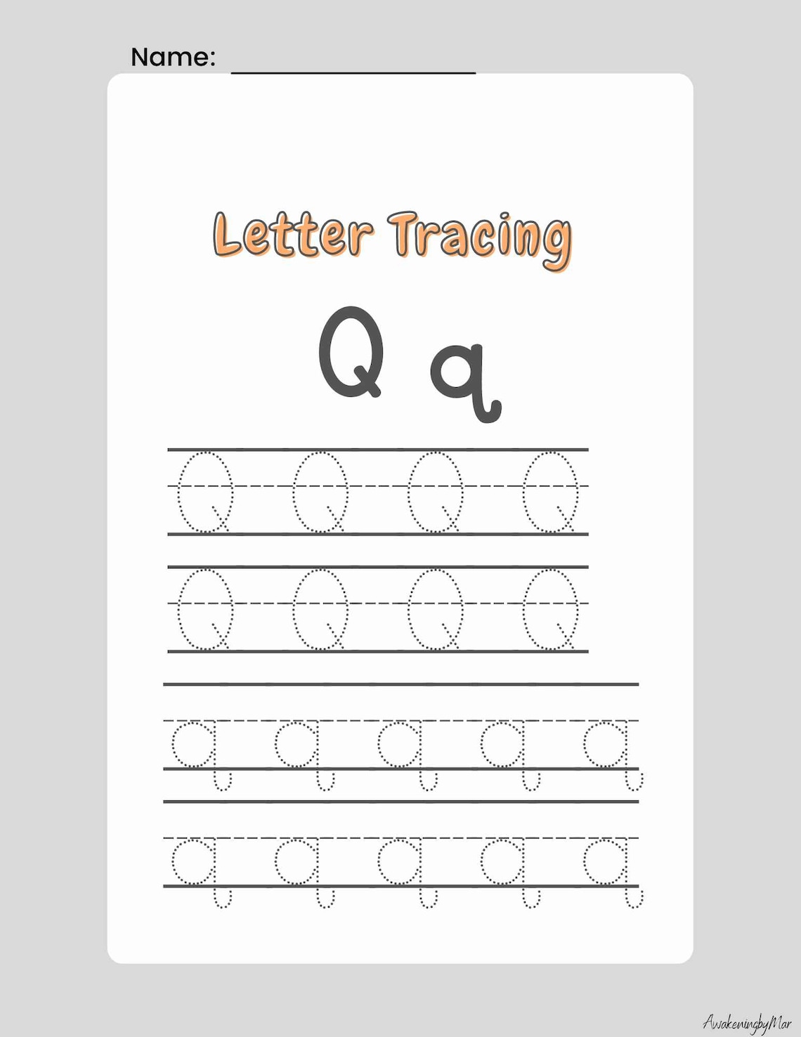 PRINTABLE Alphabet Tracing From AZ Download Zip Pdf Digital Printable