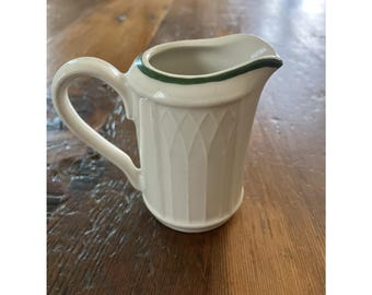Homer Laughlin Gothic Green  Band Small 4" Creamer USA