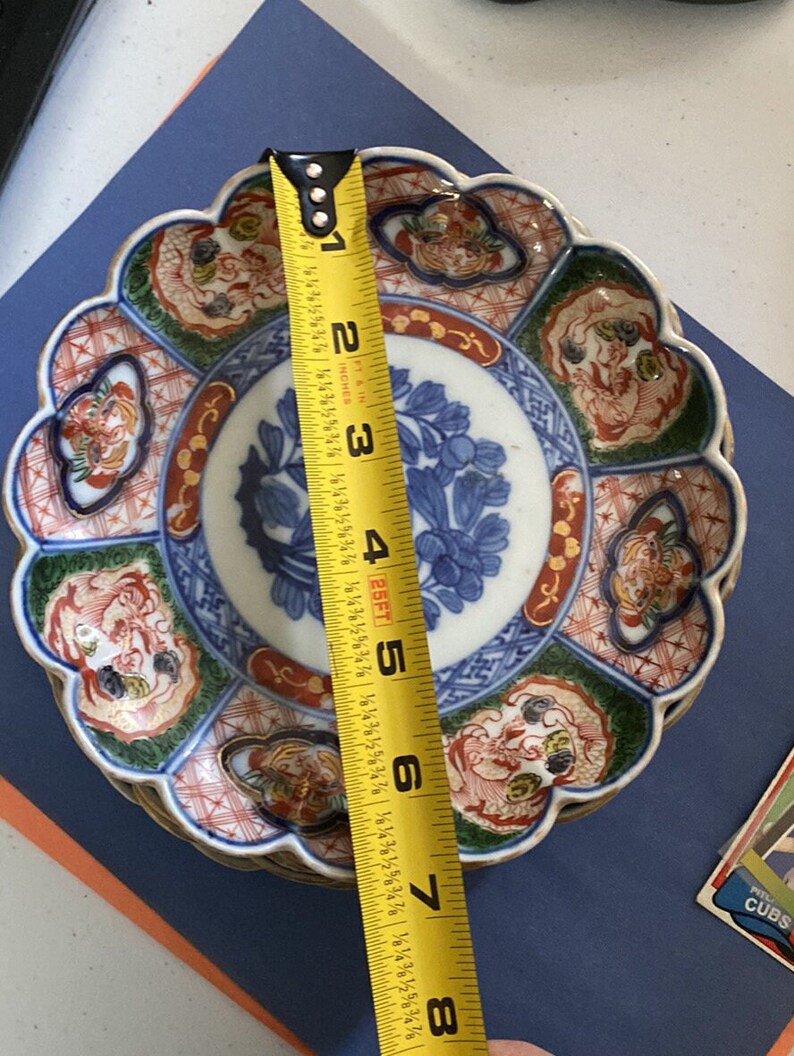 Japanese Imari Hand Painted Porcelain Plates From the 1850s. Etsy