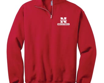 Nebraska Volleyball Red Quarter Zip Pullover