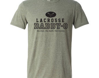 Lacrosse Daddy-O Military Green Heather Lacrosse Dad Short Sleeve T-Shirt