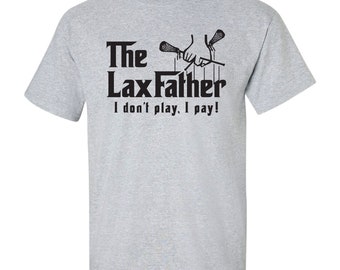 Lax Father Sport Grey Lacrosse Dad Short Sleeve T-Shirt
