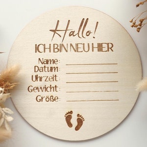 Baby Willkommensschild mit Spruch-Geburt Geschenk personalisiert-Personalisiertes Namensschild zur Geburt, Babyzimmer Deko Neugeborenes