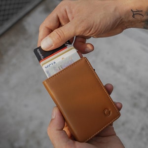 Portemonnaie Herren, Leder Geldbeutel mit Gravur, Vatertag Geschenk, Geschenk Papa, Ledergeldbeutel, Geschenkidee Mann, Smart Wallet