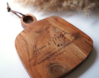 Tabla de servir para regalo de boda personalizada, regalo de boda, tabla de cortar personalizada, tabla de servir con grabado, tabla de madera para boda