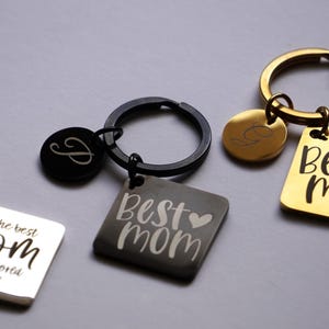 personalized stainless steel keychain, mom gift, parent gift, Mother&#39;s Day gifts, Mother&#39;s Day gifts, pendant