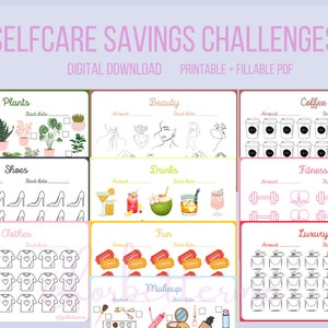 Selfcare Savings Challenges | Savings Bundle | A4 | 2023 Savings challenge | Savings challenge | Savings tracker | Printable | forbetterme
