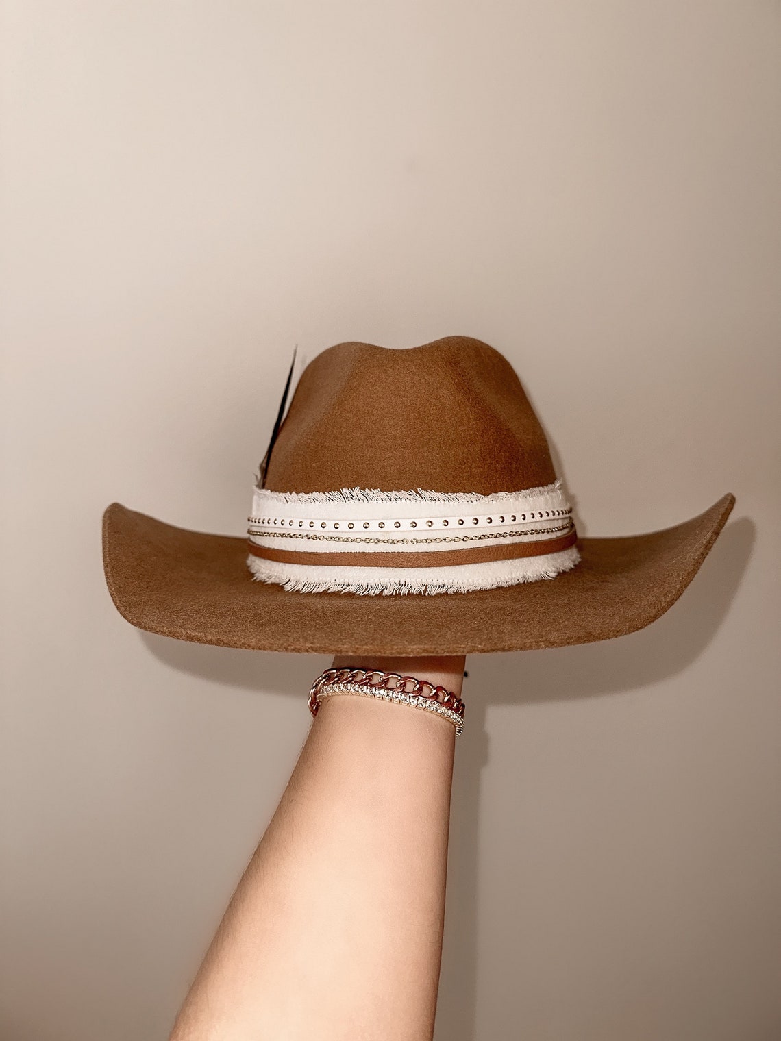 Handmade Hat Western Boho Bohemian Rock Punchy Burnt Feathered Custom ...