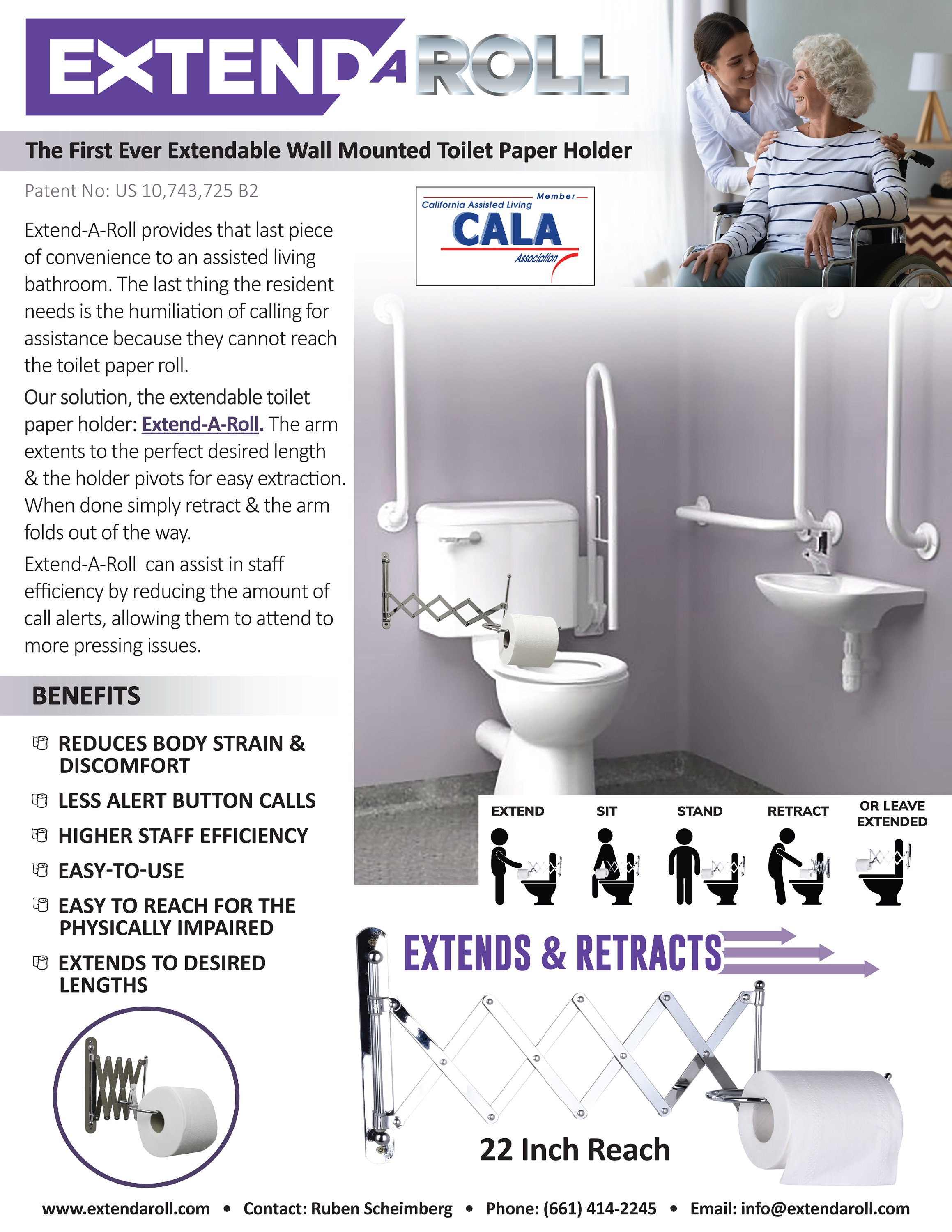 Extend a Roll Extendable Wall Mount Toilet Paper Holder Etsy