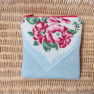 Vintage Handkerchief Zipper Pouch