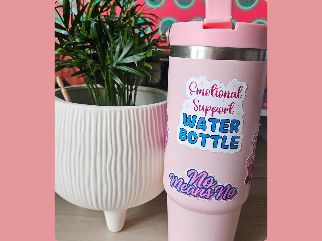 Emotional Support Water Bottle Sticker: Waterproof Vinyl Decal - Etsy