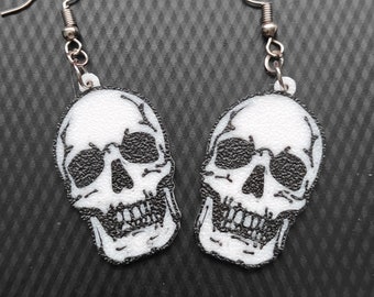 Skull Earrings, Halloween Jewelry, Scary Studs, Gothic Earrings, Spooky Accessories