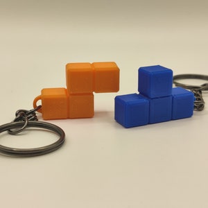 2x Tetris style Keychain Set Multiple colors to choose