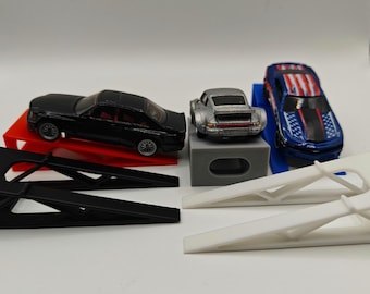 3x Diecast Car Stand for 1:64 Scale – Miniature Model Car Display Holder For Hot Diecast Wheels