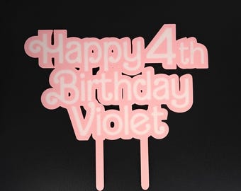 Fashion Doll Cake Topper | Pink Glam Birthday Party Decoration | Doll-Inspired Cake Supplies for Girls