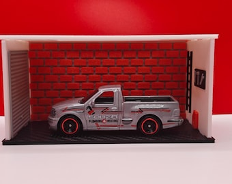 1/64 Scale Carport Diorama: Diecast Display with Truck