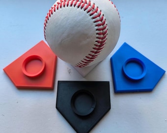3x Baseball Display Stand – Holder for Signed or Collectible Baseballs – Custom Color Options