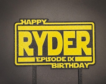 Galaxy Space Warrior Cake Topper | Sci-Fi Birthday Party Decoration | Intergalactic Theme Cake Supplies