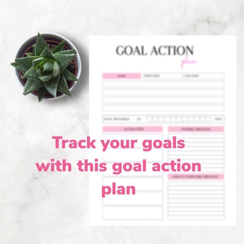 Goal Action Plan Printable Goal Tracker Instant Download Digital ...