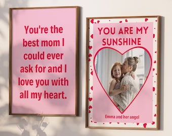 Mother's Day Printable Wall Art, Digital Download for Mother's Day, Gift from Daughter to Mom