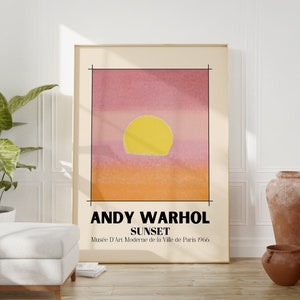 Stampa digitale Andy Warhol Sunset - Decorazione moderna da parete