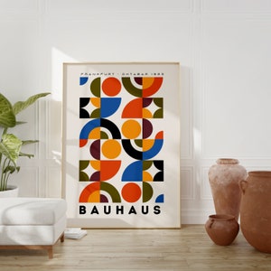 Bauhaus Poster Set of 2, Colorful Geometric Bauhaus Print, Exhibition Poster, Modern Art Decor, Contemporary Art image 6