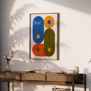 Bauhaus Poster Set of 2, Colorful Geometric Bauhaus Print, Exhibition Poster, Modern Art Decor, Contemporary Art image 10