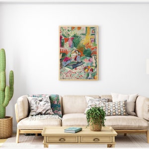 Henri Matisse Blumen Leinwandbild 40x60cm - Kunst Druck Ohne Rahmen