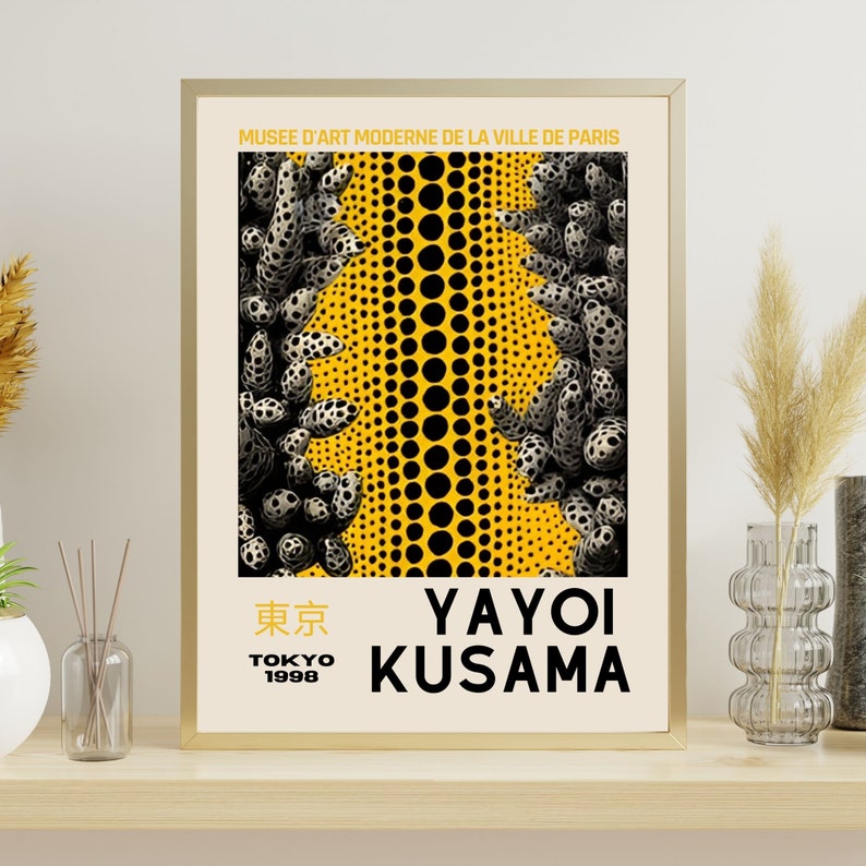 Yayoi Kusama Digital Download, Colorful Print, Modern Art, Yayoi Kusama