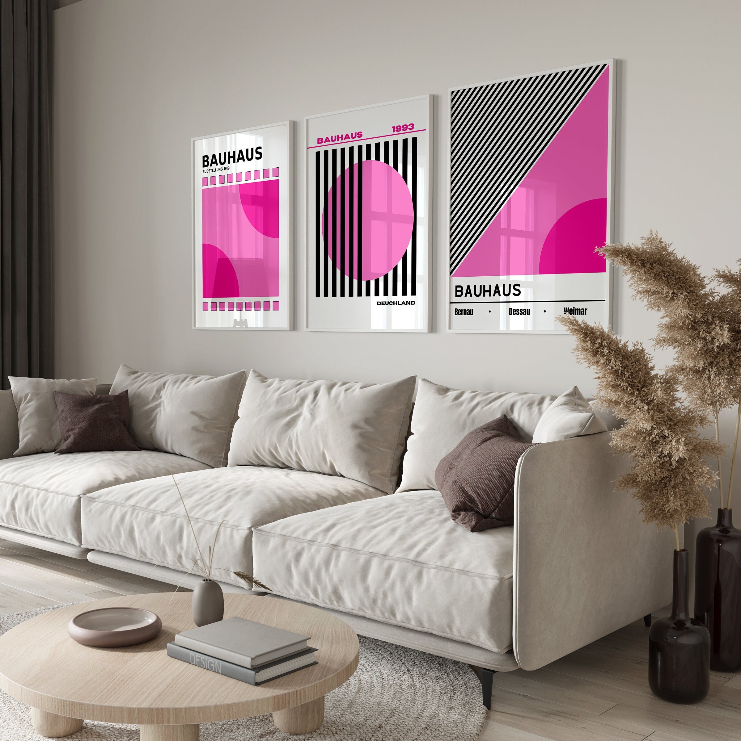 Bauhaus Poster Set of 3, Bauhaus Wall Art Set, Bauhaus Prints for ...