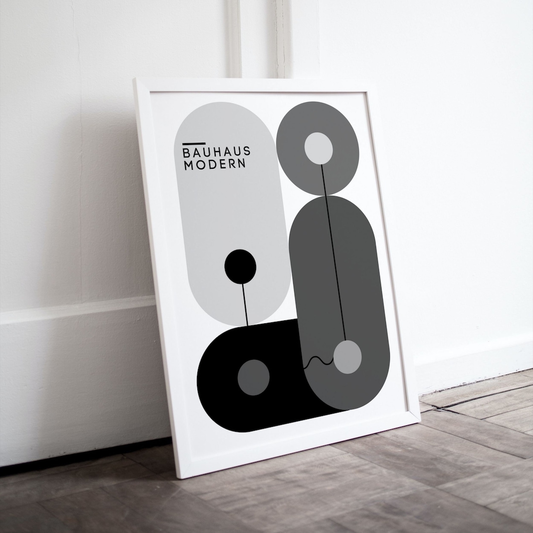 Black and White Bauhaus Poster, Bauhaus Wall Art, Exhibition Poster ...