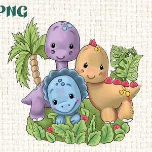 Dinosaurs PNG, Baby Dino png, sublimation
