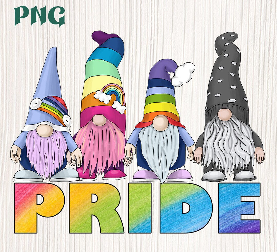 Pride Gnome Clipart, LGBT Gnome PNG, Pride Month Gnome PNG, Gnome