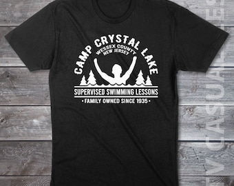 Camp Crystal Lake Supervised Swimming Mens T-shirt or Tank Top - Funny Pop Culture Shirt