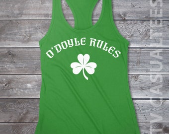 Funny St Patricks Day Racerback Tank | Shamrock | Irish Pub Crawl Outfit