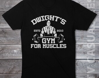 Dwight's Gym For Muscles Mens T-shirt or Tank Top - Funny, Pop Culture Shirt