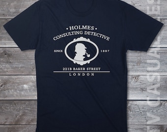 221 Baker Street Mens T-shirt or Tank Top - Literary, Funny, Pop Culture Shirt