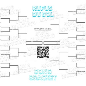 RUFUS DU SOL Song Bracket | Favorite Song Tournament Template Activity