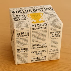 Vaderdag inpakpapier werelden beste vader krant cadeaupapier voor hem verjaardagscadeau wrap grappig cadeau wrap voor vader echtgenoot opa