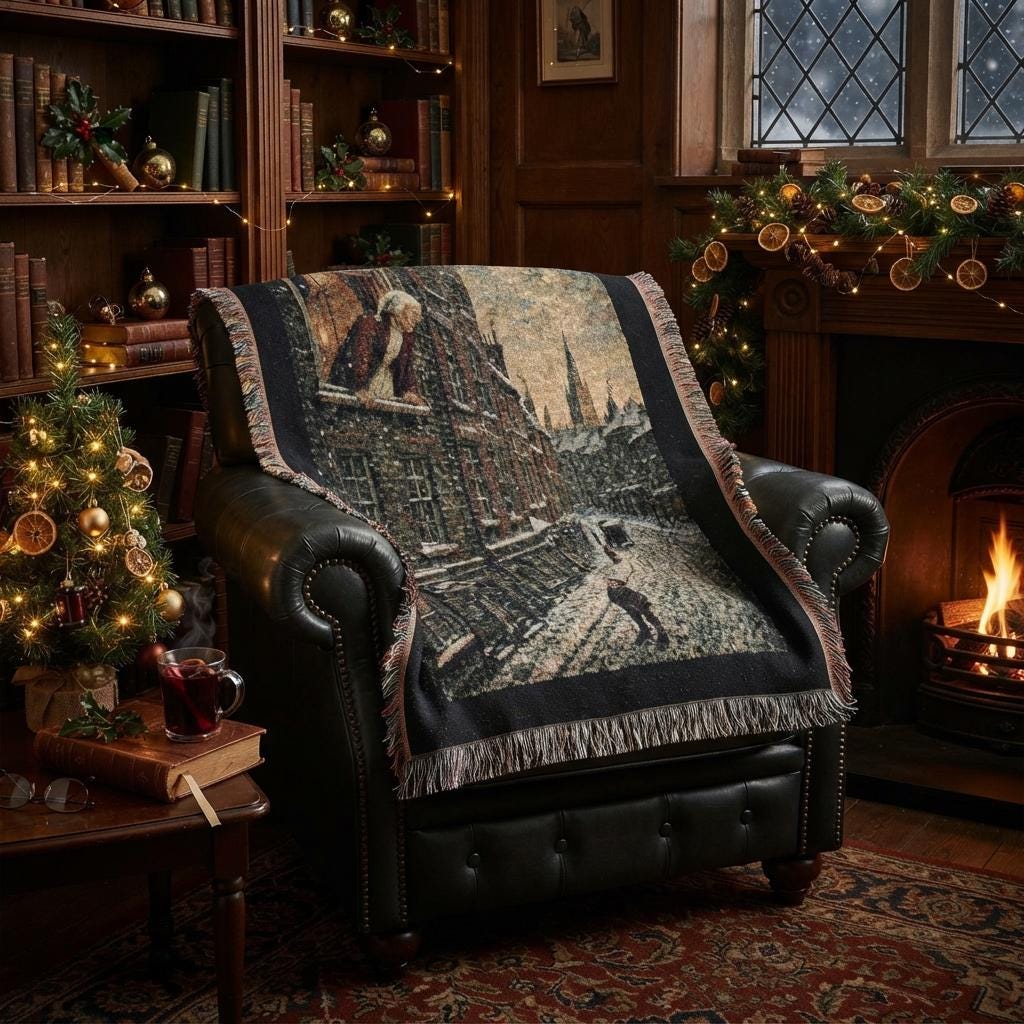 Christmas Carol Throw - Etsy