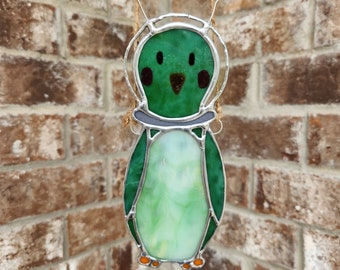 Space Penguin - Stained Glass Suncatcher