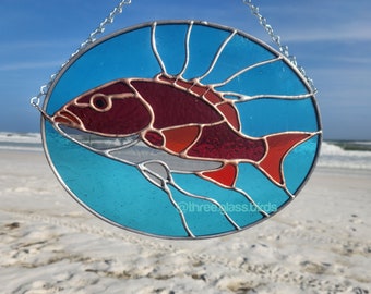 Stained Glass Red Snapper Fish