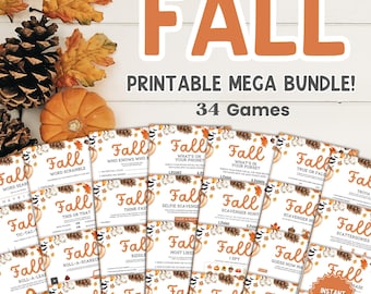 Fall Party Games: 30+ Autumn Activity Bundle (Printable)