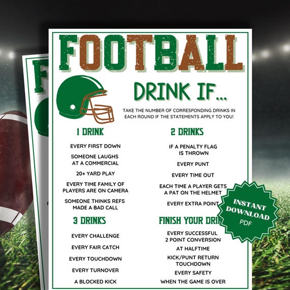 Super Bowl Drinking Game: Football Party, Adult Card Game (digital