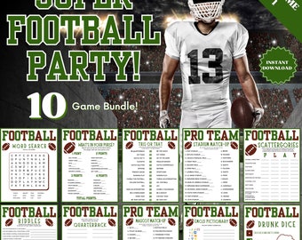 Super Bowl Party Games - 10 Game Bundle Vol. 1, Family Party Game, Group Games, Adult Party Games, Word Games, Trivia Games, Drinking Games