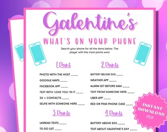 What's On Your Phone Galentine's Day Game, Galentines Party, Galentines Day Games, Galentines Games, Smash The Patriarchy, Fries Before Guys