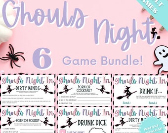 Ghouls Night In 6 Game Bundle, Ghouls Night Out, Moms Night Games, Ladies Night Games, Girls Night Games, Halloween Game Bundle, Adult Games