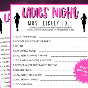 Ladies Night Most Likely To Game: Adult Party (Digital Download)